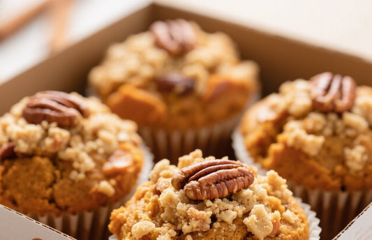 Jumbo Sweet Potato Pecan Muffins