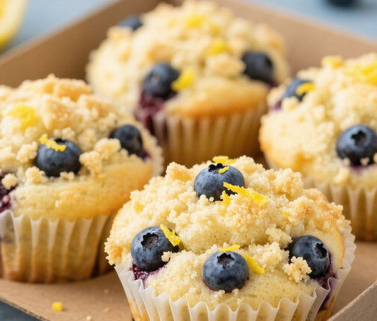 🫐🍋Jumbo Blueberry Lemon Streusel Muffins